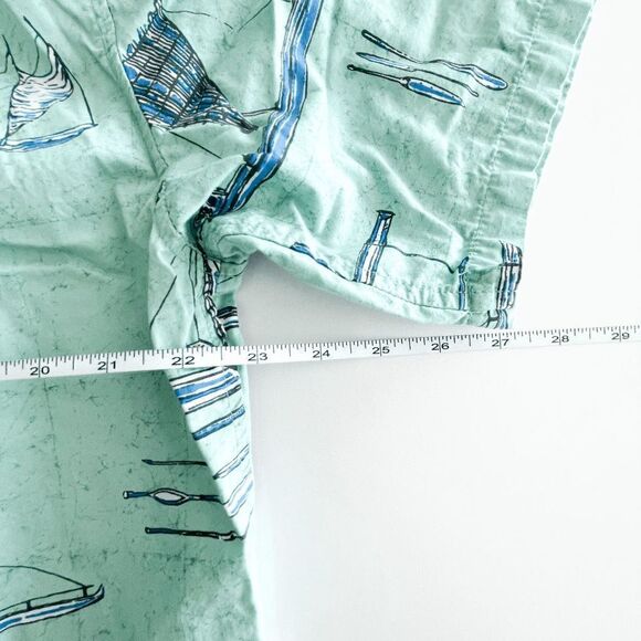 Cooke Street Honolulu Mens Button Down Shirt Printed Light Green Large - Picture 4 of 6